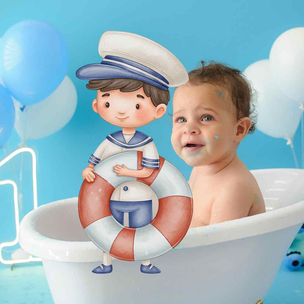 invitaciones de baby shower de marinero para editar