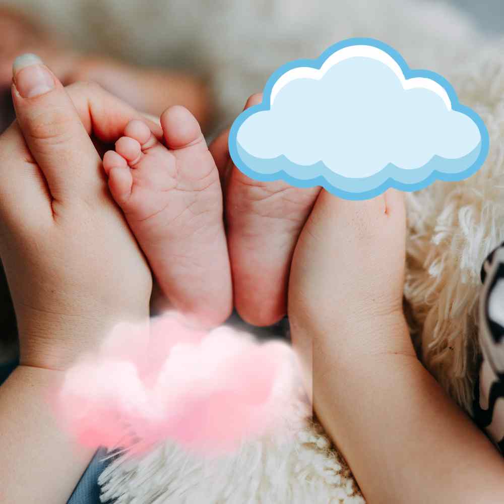 invitaciones de nubes para baby shower